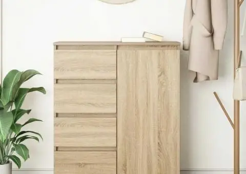 Bufetă cu sertare Stejar Sonoma 71x35x84 cm Lemn prelucrat - 3/5