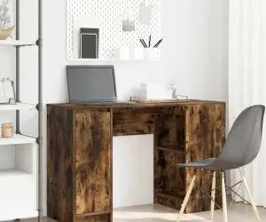 vidaXL Birou Stejar afumat 120x42x76 cm Lemn prelucrat