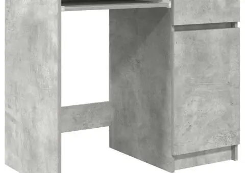 Birou Beton Gri 86x49x76 cm Lemn prelucrat - 2/5