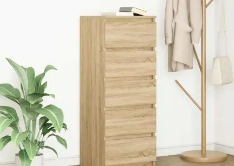 Bufetă cu sertare Stejar Sonoma 37,5x35x99 cm Lemn prelucrat - 1/5