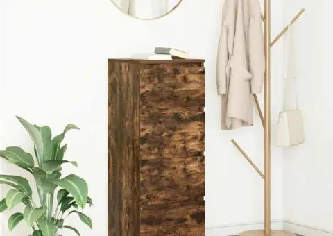 Bufetă Stejar afumat 37,5x35x99 cm Lemn prelucrat - 1/5