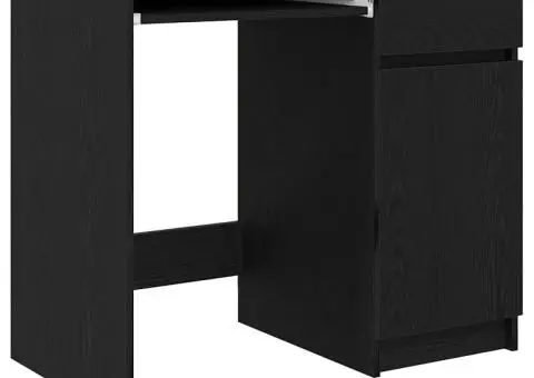Birou Stejar negru 86x49x76 cm Lemn prelucrat - 2/5