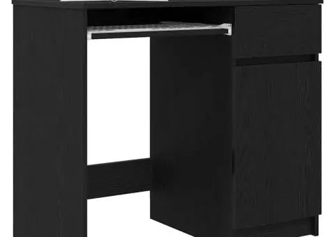 Birou Stejar negru 86x49x76 cm Lemn prelucrat - 4/5
