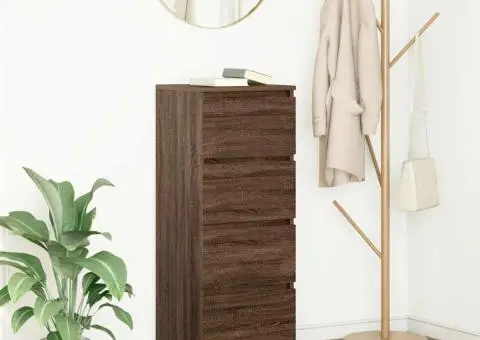 Bufetă Stejar maro 37,5x35x99 cm Lemn prelucrat - 1/5