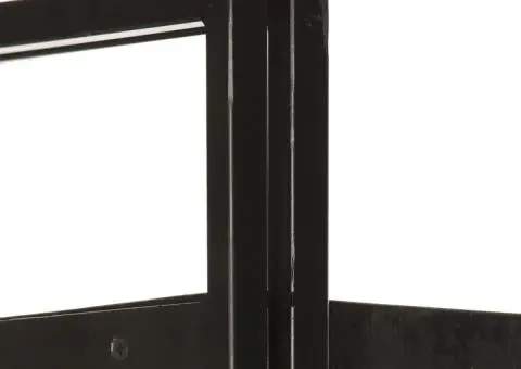 Bibliotecă cu 3 rafturi, negru, 60x30x80 cm, lemn masiv mango - 3/5