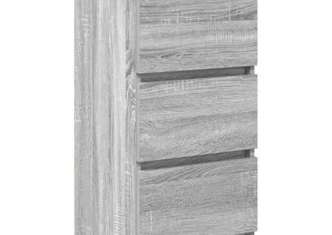 Bufetă gri Sonoma 37,5x35x76 cm Lemn prelucrat - 4/5