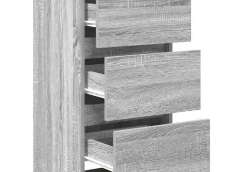 Bufetă gri Sonoma 37,5x35x76 cm Lemn prelucrat - 5/5