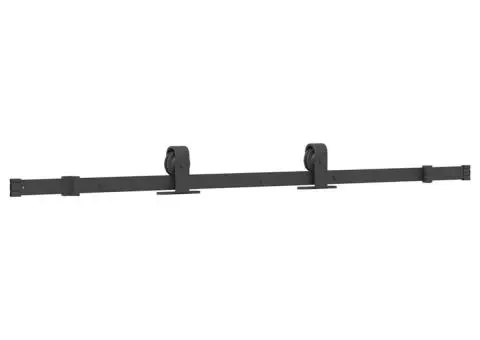 Ușă glisantă cu set de feronerie neagră 76x205 cm Sticlă ESG - 4/5