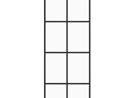 Ușă glisantă cu set de feronerie neagră 76x205 cm Sticlă ESG - 2/5