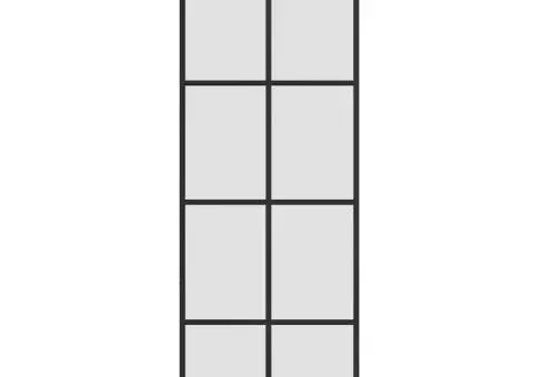 Ușă glisantă cu set de feronerie neagră 76x205 cm Sticlă ESG - 2/5