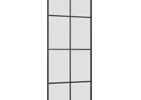 Ușă glisantă cu set de feronerie neagră 76x205 cm Sticlă ESG - 5/5