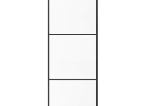 Ușă glisantă cu set de feronerie neagră 76x205 cm Sticlă ESG - 2/5