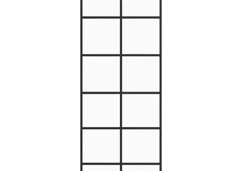 Ușă glisantă cu set de feronerie neagră 76x205 cm Sticlă ESG - 2/5