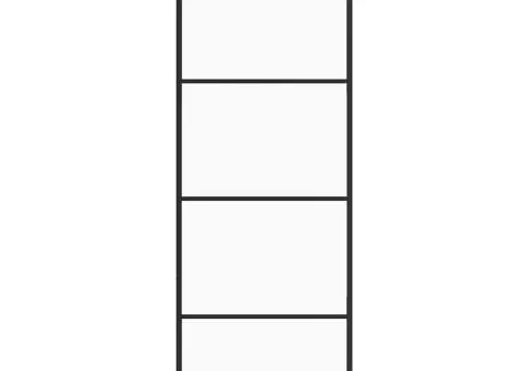 Ușă glisantă cu set de feronerie neagră 76x205 cm Sticlă ESG - 2/5