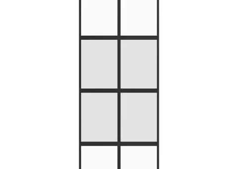 Ușă glisantă cu set feronerie neagră 76x205cm sticlă securizată - 2/5