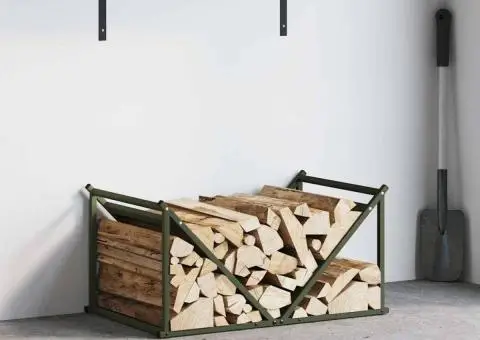 Suport pentru lemne de foc Verde măsline Oțel laminat la rece - 3/5