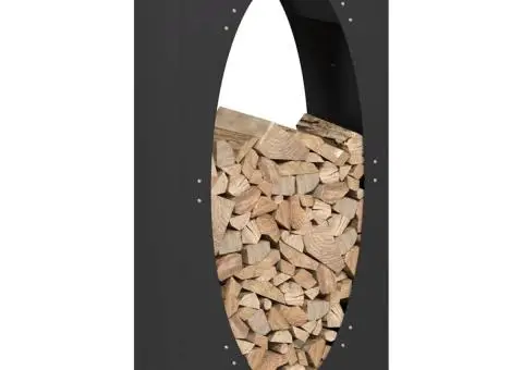 Suport pentru lemne de foc negru Oțel laminat la rece - 4/5