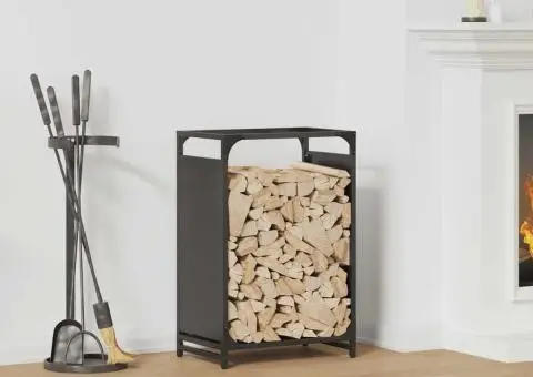Suport pentru lemne de foc negru Oțel laminat la rece - 1/5
