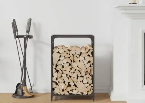 Suport pentru lemne de foc negru Oțel laminat la rece - 3/5