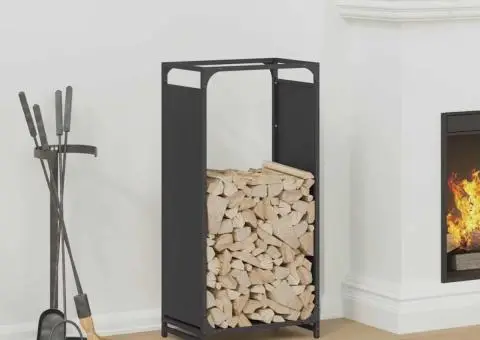 Suport pentru lemne de foc negru Oțel laminat la rece - 1/5