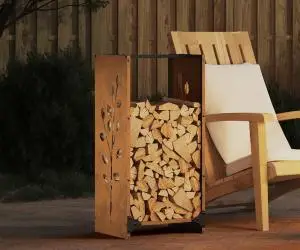vidaXL Suport pentru lemne de foc 40x30x80 cm Oțel pentru intemperii