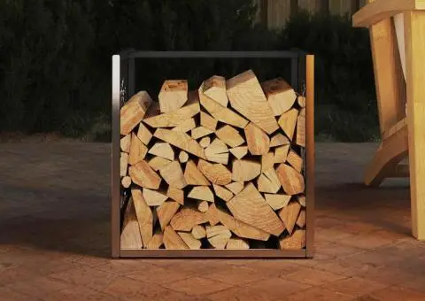 Suport pentru lemne de foc 40x40x40 cm oțel inoxidabil - 3/5