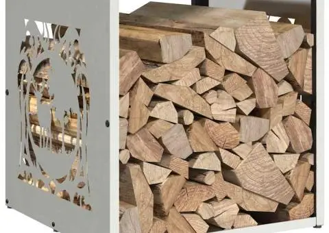 Suport pentru lemne de foc 40x40x40 cm oțel inoxidabil - 4/5