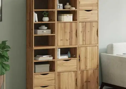 Dulapuri laterale 6 buc "ODDA" 40x24x79 cm lemn masiv de pin - 1/5