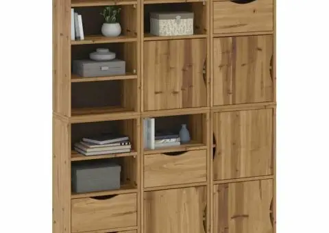 Dulapuri laterale 6 buc "ODDA" 40x24x79 cm lemn masiv de pin - 4/5