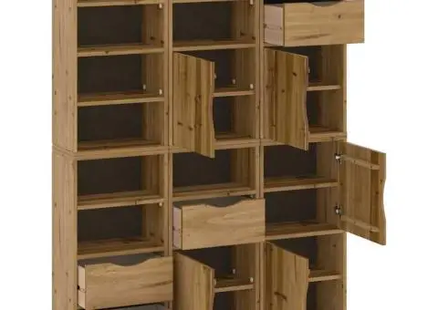 Dulapuri laterale 6 buc "ODDA" 40x24x79 cm lemn masiv de pin - 5/5