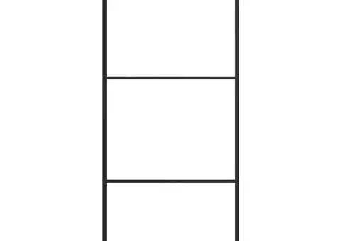 Ușă glisantă cu set de feronerie neagră 90x205 cm Sticlă ESG - 2/5