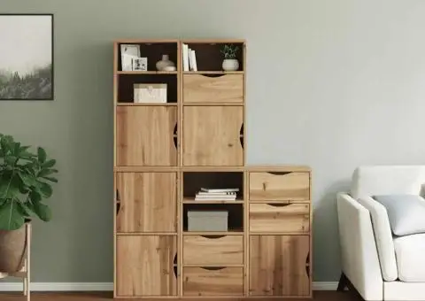 Dulapuri laterale 5 buc "ODDA" 40x24x79 cm lemn masiv de pin - 3/5