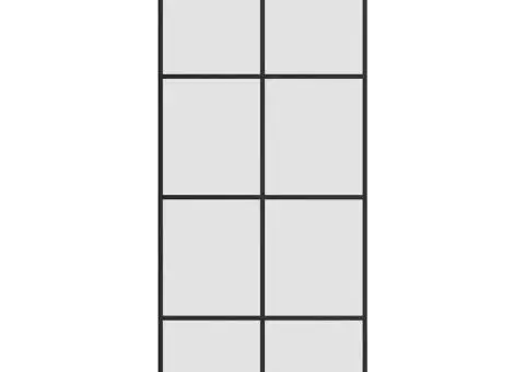 Ușă glisantă cu set de feronerie neagră 90x205 cm Sticlă ESG - 2/5