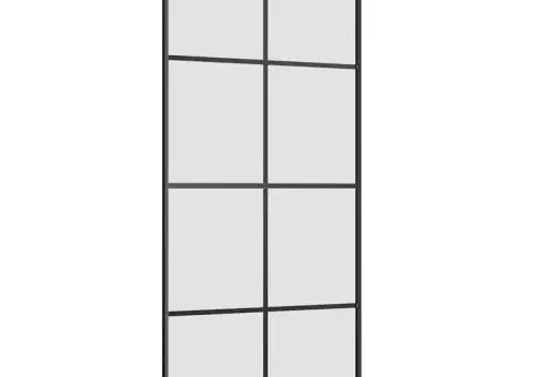 Ușă glisantă cu set de feronerie neagră 90x205 cm Sticlă ESG - 5/5