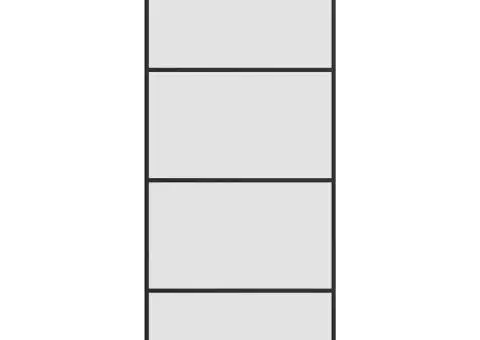 Ușă glisantă cu set de feronerie neagră 90x205 cm Sticlă ESG - 2/5