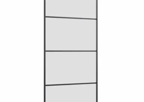 Ușă glisantă cu set de feronerie neagră 90x205 cm Sticlă ESG - 5/5