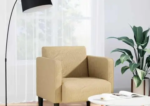 Canapea scaun cu cotiere gri-verzui 54 cm țesătură velur - 1/5