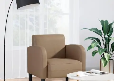 Canapea scaun cu cotiere Cappuccino 54 cm piele artificială - 1/5