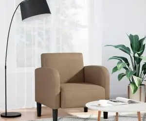 vidaXL Canapea scaun cu cotiere Cappuccino 54 cm piele artificială
