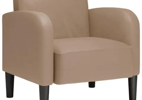 Canapea scaun cu cotiere Cappuccino 54 cm piele artificială - 2/5