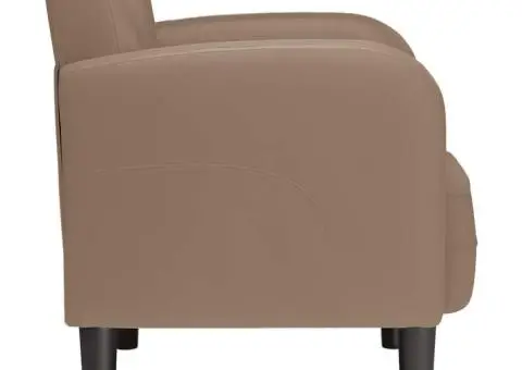 Canapea scaun cu cotiere Cappuccino 54 cm piele artificială - 4/5