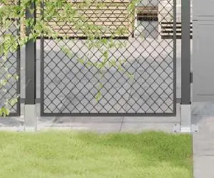 vidaXL Baze stâlp pătrate 4 buc Argintiu 71x71 mm Oțel galvanizat