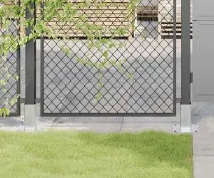 vidaXL Baze stâlp pătrate 4 buc Argintiu 61x61 mm Oțel galvanizat