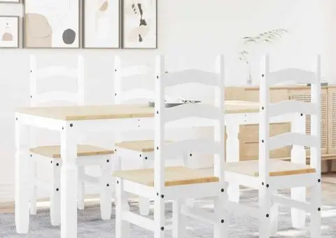 Set de sufragerie din 5 piese Panama din lemn masiv de pin alb - 3/5