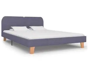 vidaXL Cadru pat fără saltea țesătură gri deschis 150x200 cm