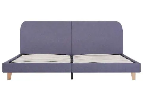 Cadru pat fără saltea țesătură gri deschis 150x200 cm - 3/5