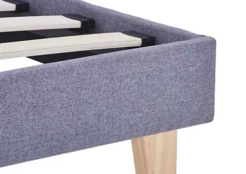 Cadru pat fără saltea țesătură gri deschis 150x200 cm - 5/5