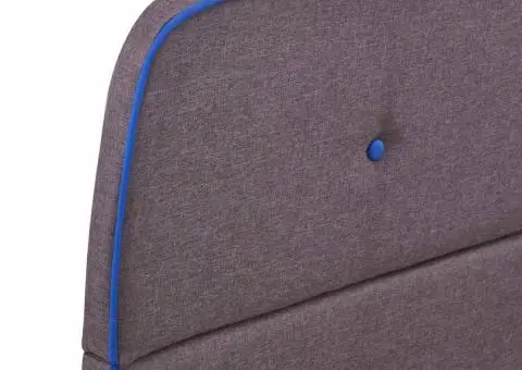 Cadru de pat fără saltea țesătură taup 135x190 cm - 5/5