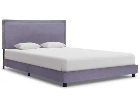 Cadru de pat fără saltea țesătură gri deschis 135x190 cm - 1/5