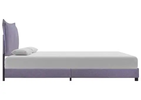 Cadru de pat fără saltea țesătură gri deschis 135x190 cm - 4/5